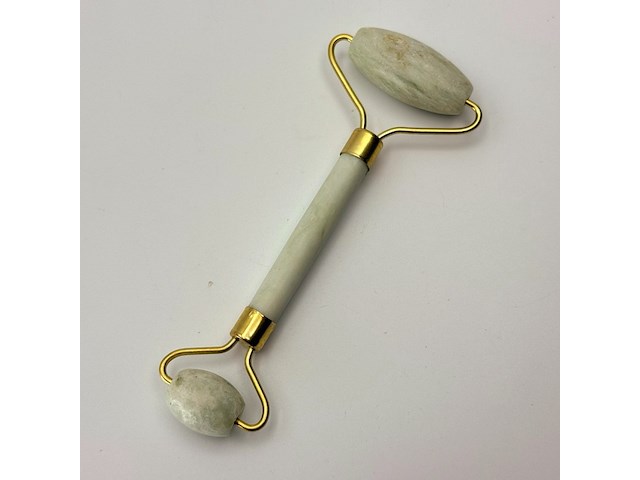 Jade massageroller met goldplating - afbeelding 2 van  6