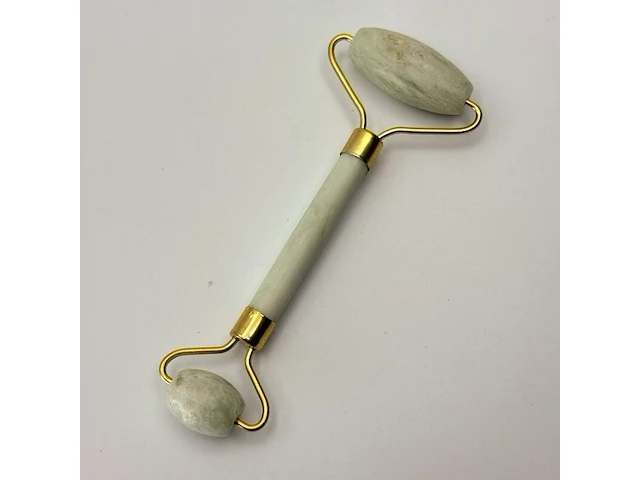 Jade massageroller met goldplating - afbeelding 2 van  6
