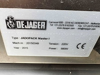 Jadopack - master 1 klappakker - verpakkingsmachine - afbeelding 4 van  5