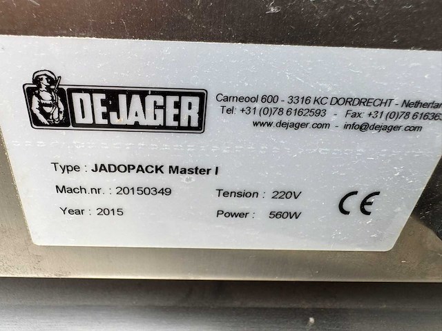 Jadopack - master 1 klappakker - verpakkingsmachine - afbeelding 5 van  5