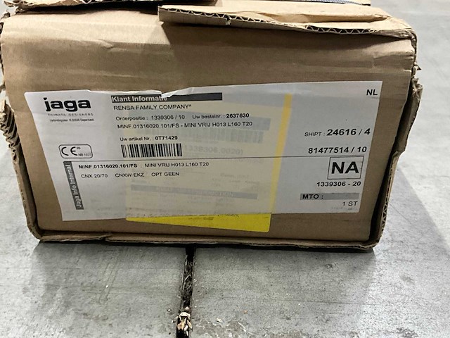 Jaga mini convector vrijstaand designradiator h13 l160 t20 1912w ral9016 - afbeelding 5 van  5