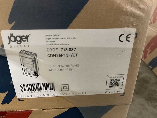 Jäger cdn36pt3f/et groepenkast (2x) - afbeelding 2 van  2