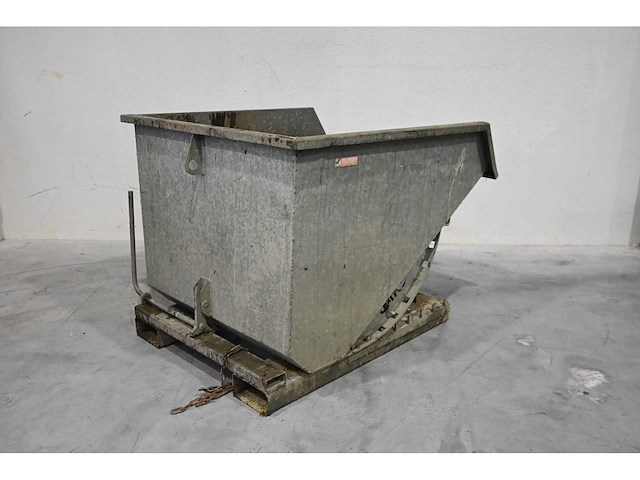 Jako gegalvaniseerde zelfkiepende afvalcontainer - afbeelding 1 van  6