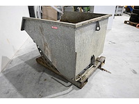 Jako gegalvaniseerde zelfkiepende afvalcontainer - afbeelding 4 van  6