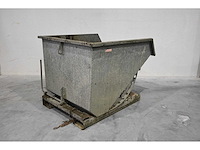 Jako gegalvaniseerde zelfkiepende afvalcontainer - afbeelding 1 van  6