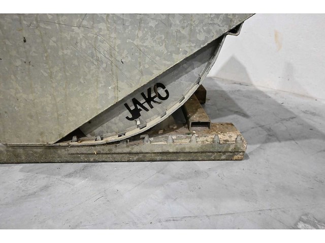 Jako gegalvaniseerde zelfkiepende afvalcontainer - afbeelding 3 van  6