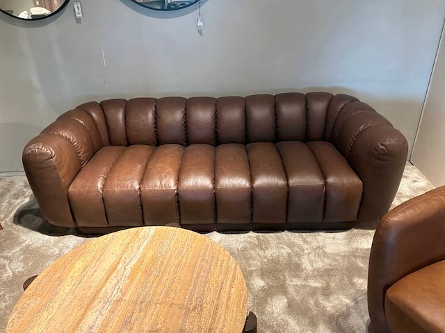 Jakob leren sofa - afbeelding 7 van  12