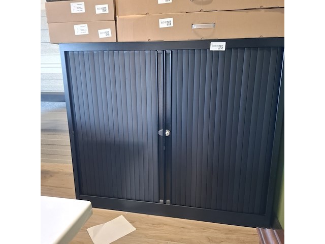 Jaloezie kast mat zwart - afbeelding 1 van  2