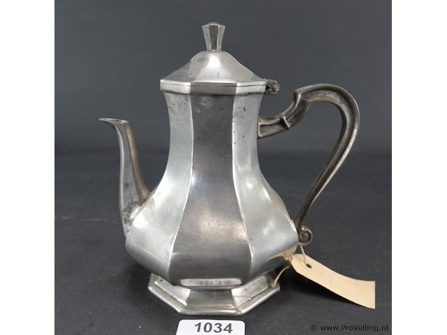 James dixon & sons in sheffield, engeland antieke (19de eeuw)tinnen theepot - afbeelding 1 van  5