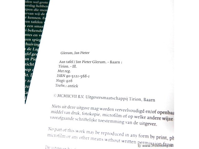 Jan pieter glerum. aan tafel - afbeelding 2 van  5