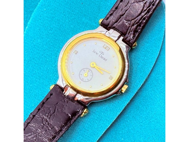 Jane daniel dresswatch met 18kt gouden kroon - afbeelding 1 van  8