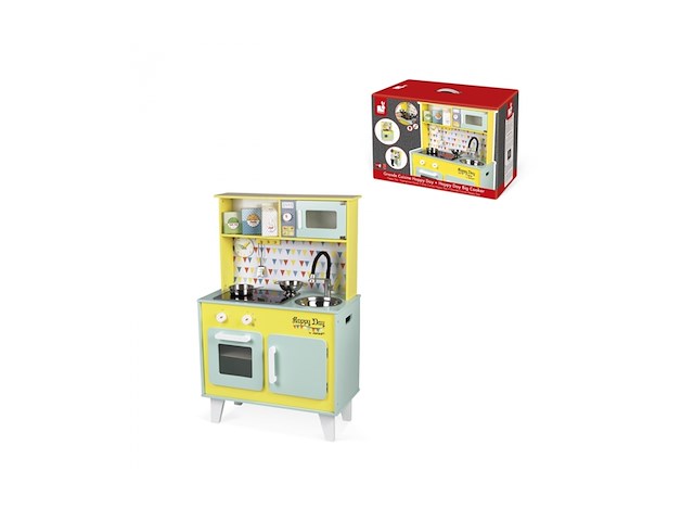 Janod maxi wooden kitchen happy day - afbeelding 2 van  2