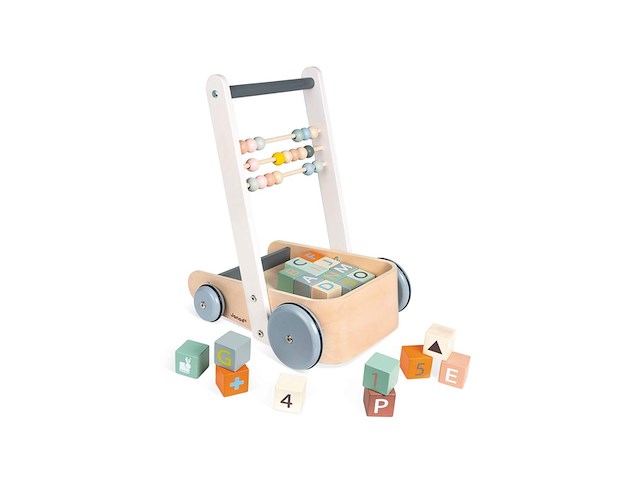 Janod sweet cocoon duwkar blokken abc inclusief 20 blokken - afbeelding 2 van  4
