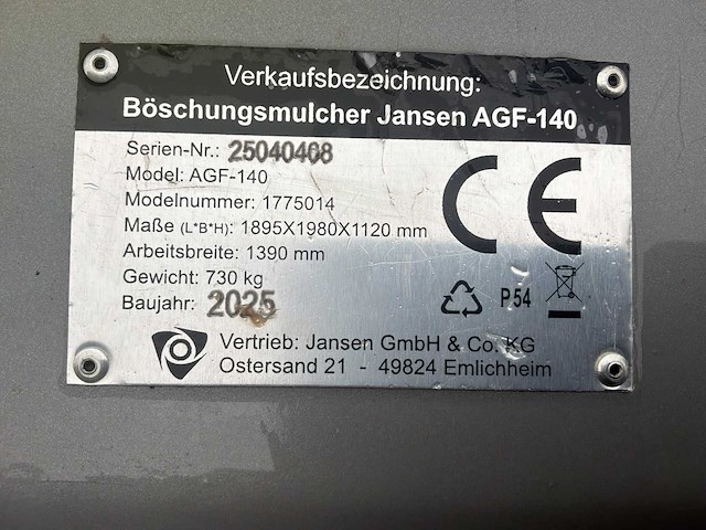 Jansen agf-140 klepelmaaier - afbeelding 11 van  13