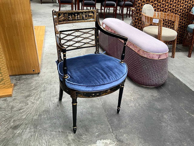 Jansen furniture chinoiserie-cust eetkamerstoel (5x) - afbeelding 4 van  8