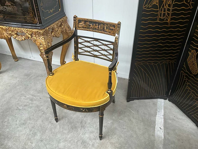 Jansen furniture chinoiserie eetkamerstoel (6x) - afbeelding 1 van  7