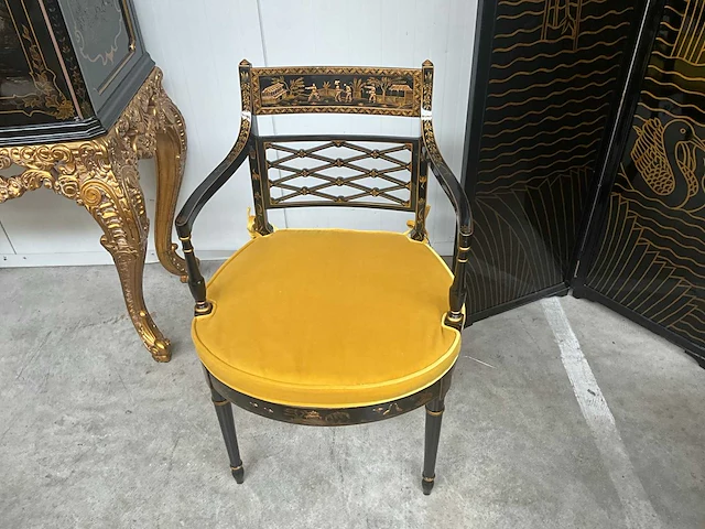 Jansen furniture chinoiserie eetkamerstoel (6x) - afbeelding 2 van  7