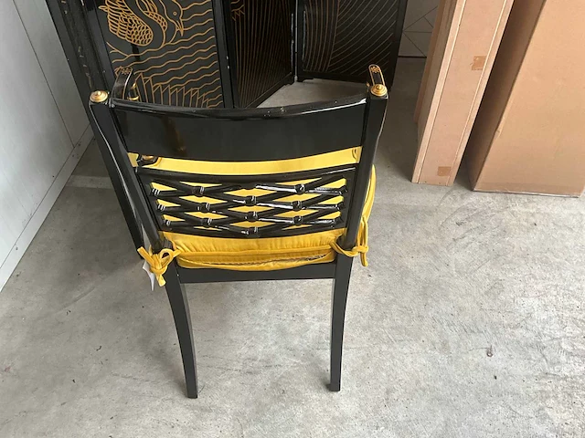 Jansen furniture chinoiserie eetkamerstoel (6x) - afbeelding 3 van  7