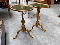 Jansen furniture chinoiserie groen bijzettafel (2x) - afbeelding 4 van  5