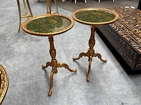 Jansen furniture chinoiserie groen bijzettafel (2x) - afbeelding 5 van  5