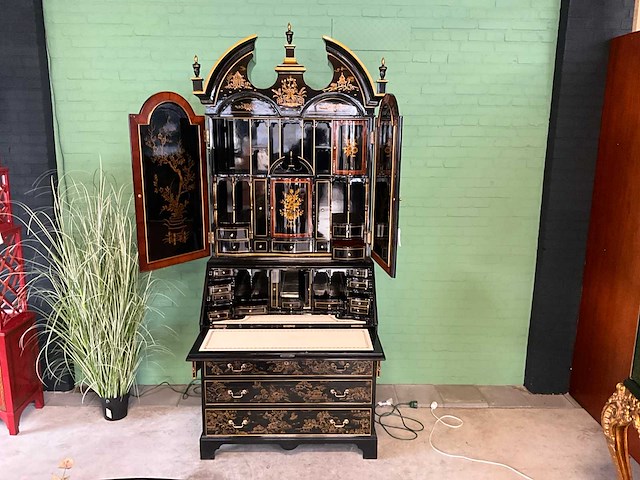 Jansen furniture chinoiserie klep secretaire - afbeelding 1 van  9