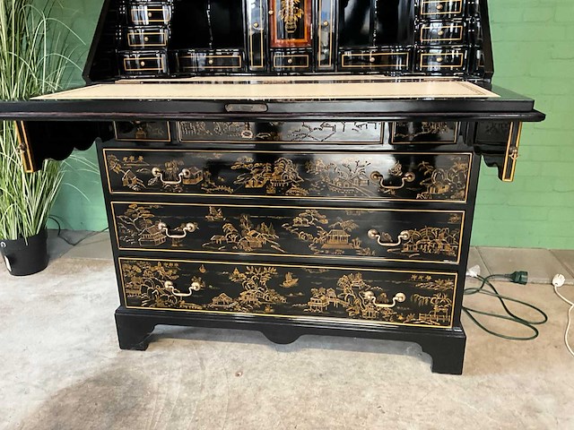 Jansen furniture chinoiserie klep secretaire - afbeelding 9 van  9