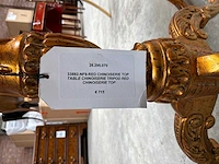 Jansen furniture chinoiserie rood bijzettafel (2x) - afbeelding 6 van  6