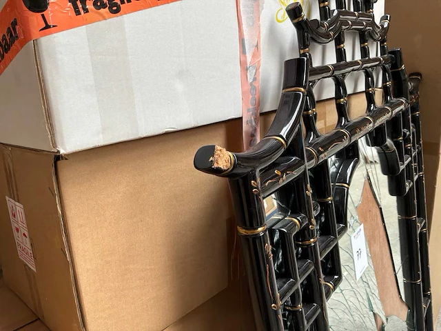 Jansen furniture chinoiserie spiegel gebroken - afbeelding 2 van  5