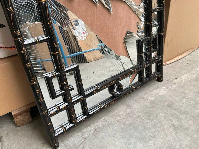 Jansen furniture chinoiserie spiegel gebroken - afbeelding 5 van  5