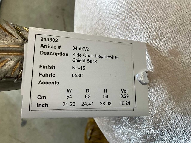 Jansen furniture hepplewhite eetkamerstoel (2x) - afbeelding 6 van  6