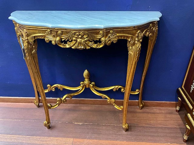 Jansen furniture louis xv console met spiegel - afbeelding 2 van  6