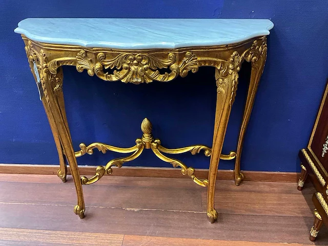 Jansen furniture louis xv console met spiegel - afbeelding 2 van  8
