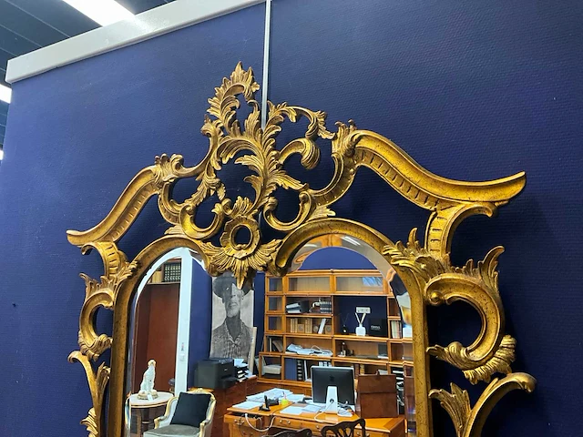 Jansen furniture louis xv console met spiegel - afbeelding 7 van  8