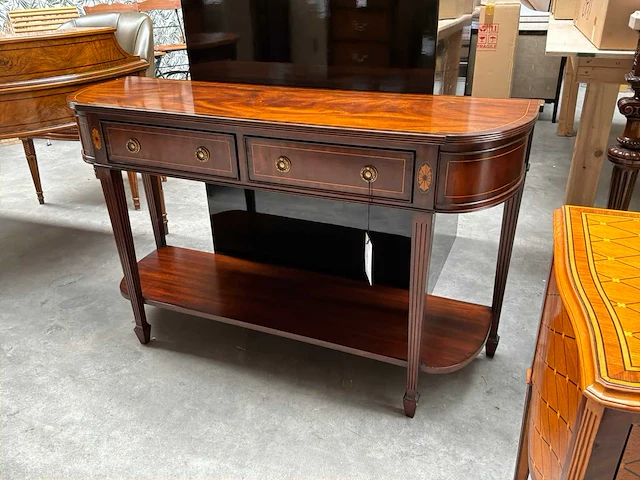Jansen furniture wall console mahogany kast - afbeelding 1 van  9