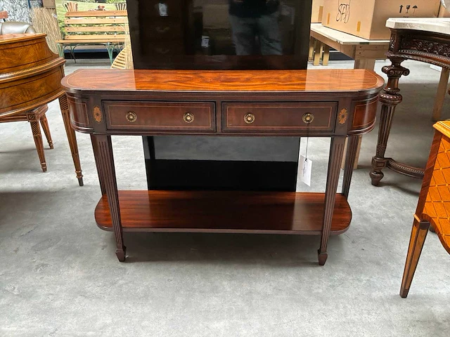 Jansen furniture wall console mahogany kast - afbeelding 2 van  9