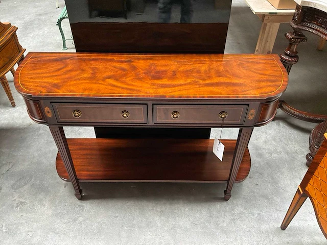 Jansen furniture wall console mahogany kast - afbeelding 4 van  9