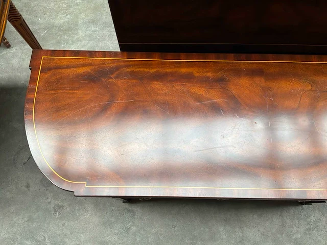 Jansen furniture wall console mahogany kast - afbeelding 8 van  9