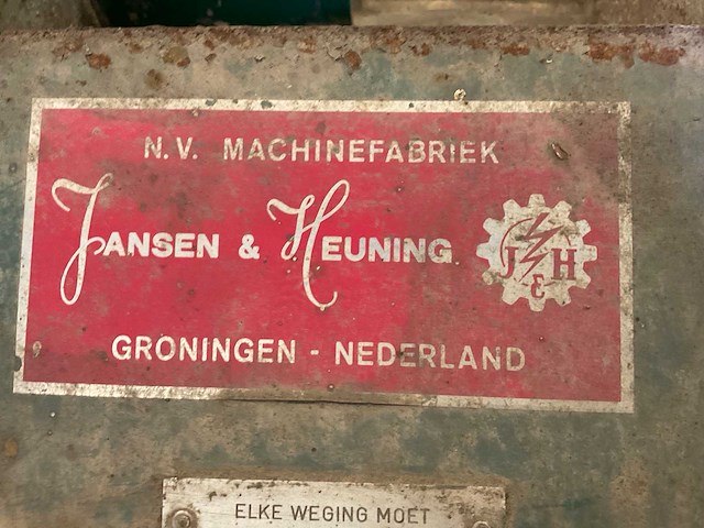 Jansen & heuning afzakmachine - afbeelding 5 van  7