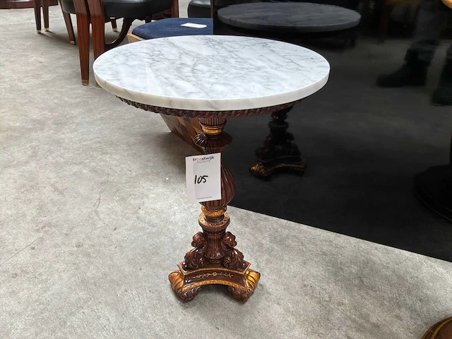 Jansen lammert wit marmer bijzettafel - afbeelding 1 van  4