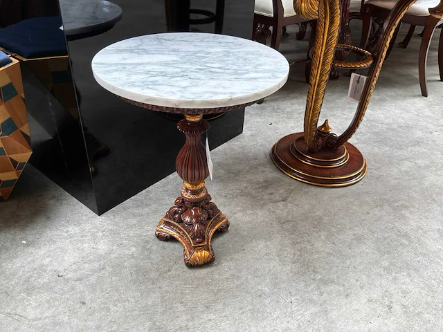 Jansen lammert wit marmer bijzettafel - afbeelding 2 van  4