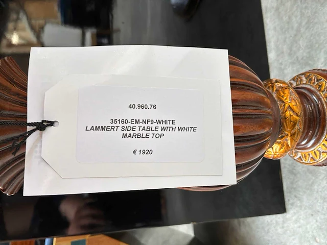 Jansen lammert wit marmer bijzettafel - afbeelding 4 van  4
