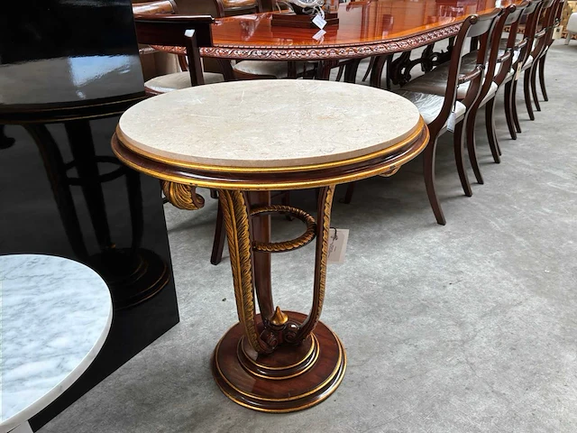 Jansen plume crème marmer bijzettafel - afbeelding 2 van  4