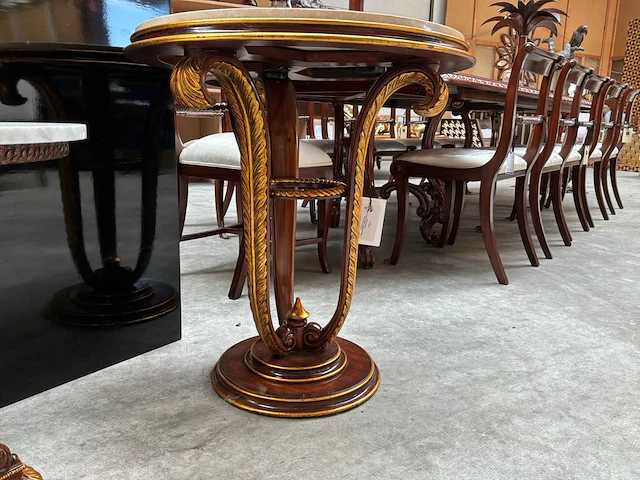 Jansen plume crème marmer bijzettafel - afbeelding 3 van  4