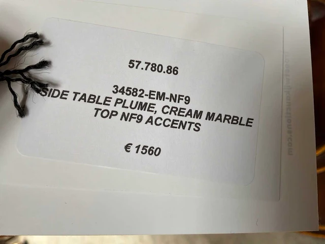 Jansen plume crème marmer bijzettafel - afbeelding 4 van  4