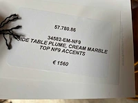 Jansen plume crème marmer bijzettafel - afbeelding 4 van  4