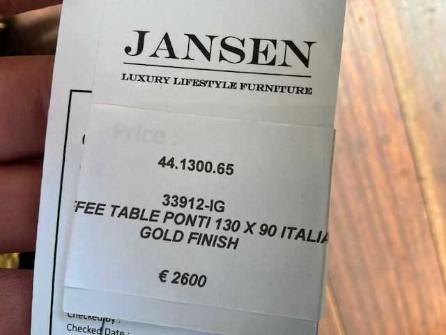Jansen ponti italian gold salontafel - afbeelding 5 van  5