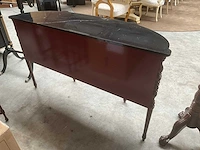 Jansen red chinoiserie side table - afbeelding 4 van  6