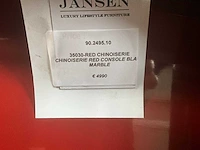 Jansen red chinoiserie side table - afbeelding 6 van  6