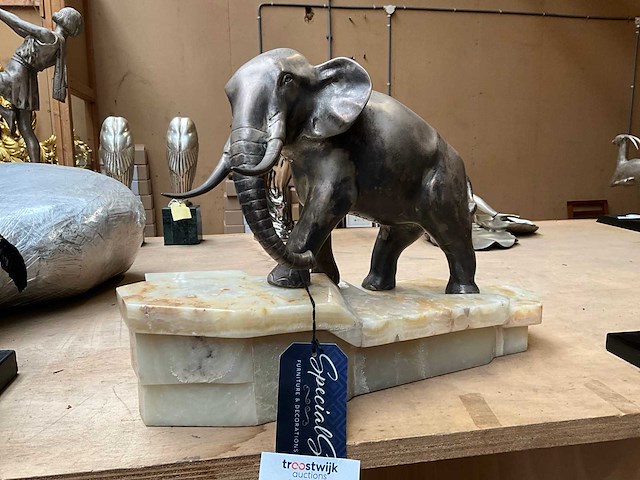 Jansen statue elephant decoratief beeld - afbeelding 1 van  3