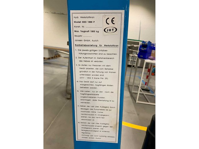 Janssen mks 1000 p mobiele werkplaats takel - afbeelding 2 van  7